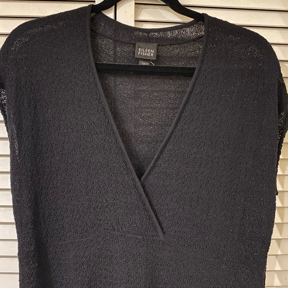 Eileen Fisher crochet black dress - Picture 5 of 6